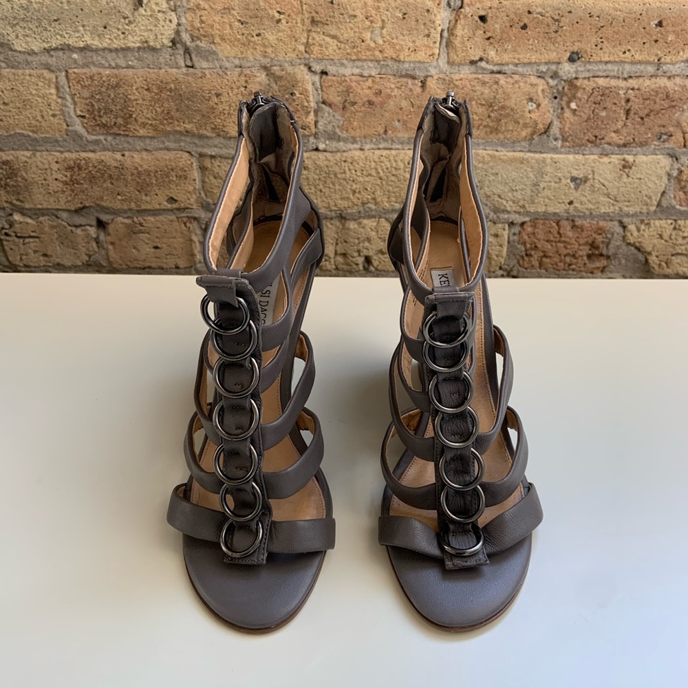 Kelsi Dagger Open Toe Strapped Wedge Sandals. Size 7